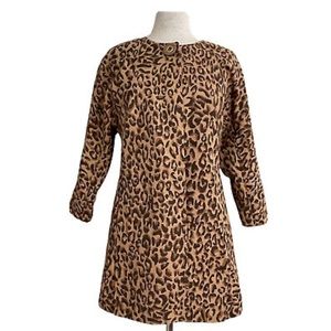 CAbi cheetah print Estate jacket with 3/4 length sleeves